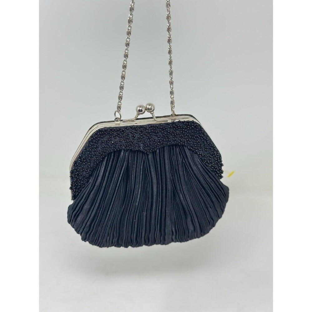vtg‎ black sequin Little Clutch Bag